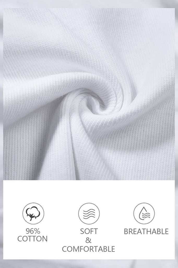 White Cotton Ribbed Tank Tops for Women Scoop Neck Slim Fit