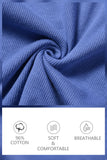 Light Blue Cotton Ribbed Tank Tops for Women Scoop Neck Slim Fit