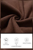 Brown Cotton Ribbed Tank Tops for Women Slim Fit Scoop Neck