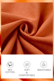 Orange Cotton Ribbed Tank Tops for Women Slim Fit Scoop Neck